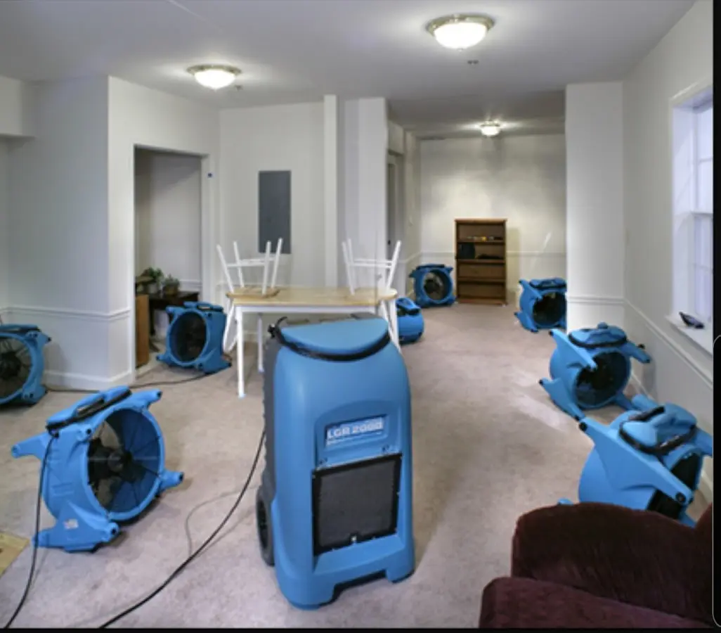 Air movers and dehumidifier setup for Water Extraction & Removal in Bear Valley Springs